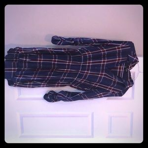 Express plaid button up dress